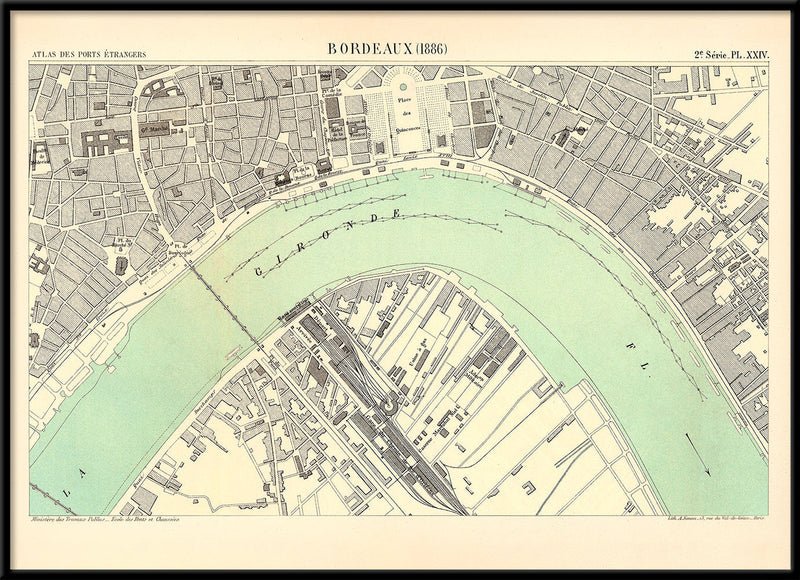 Map of Bordeaux 1886