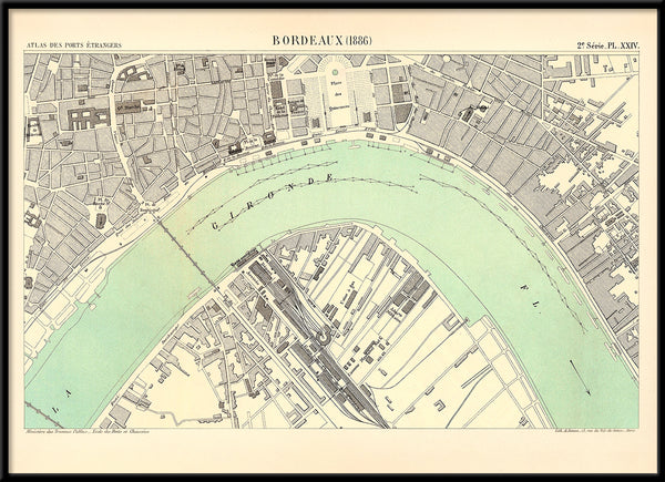 Map of Bordeaux 1886