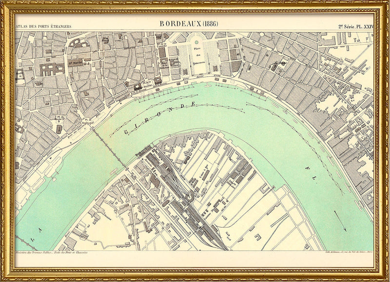Map of Bordeaux 1886
