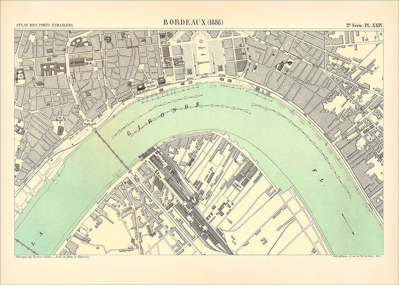 Map of Bordeaux 1886