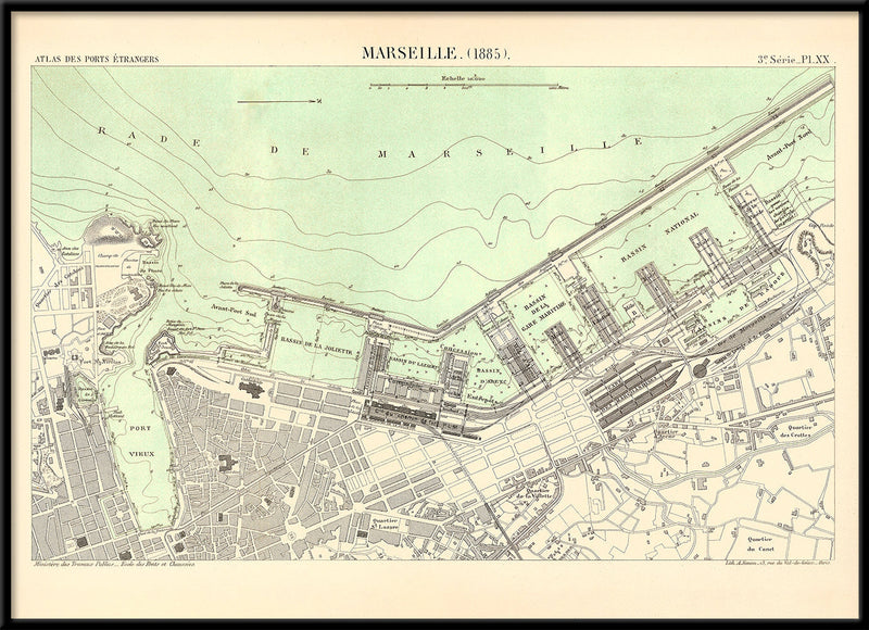 Map of Marseille 1885