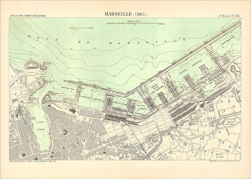 Map of Marseille 1885