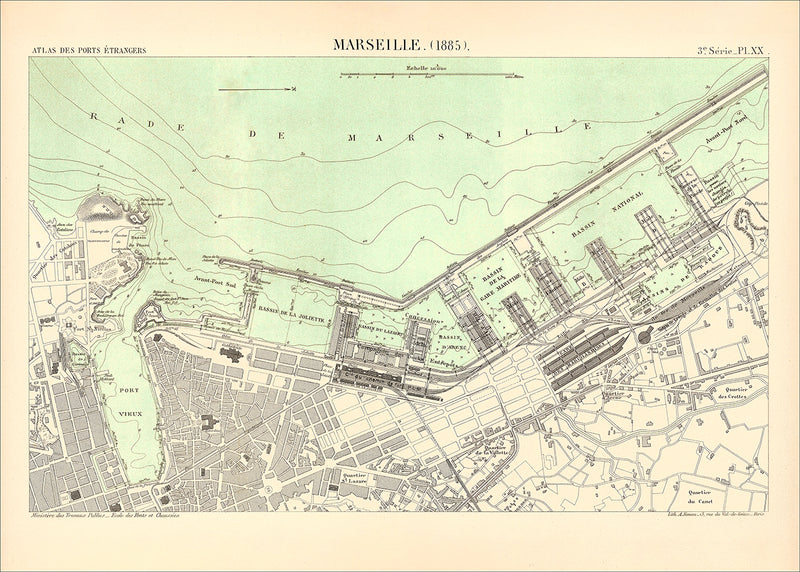 Map of Marseille 1885