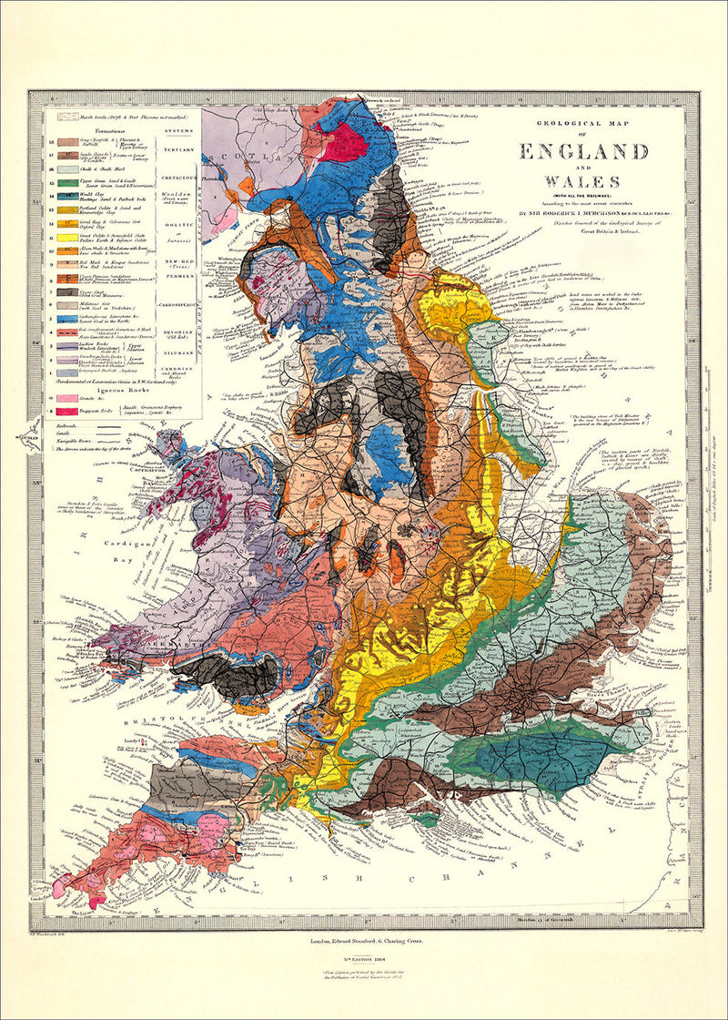 Geological Map of England and Wales 1872
