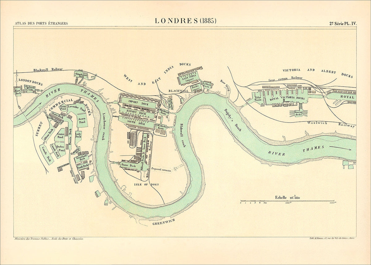 Vintage City Map - London 1885 – The Dybdahl Co.