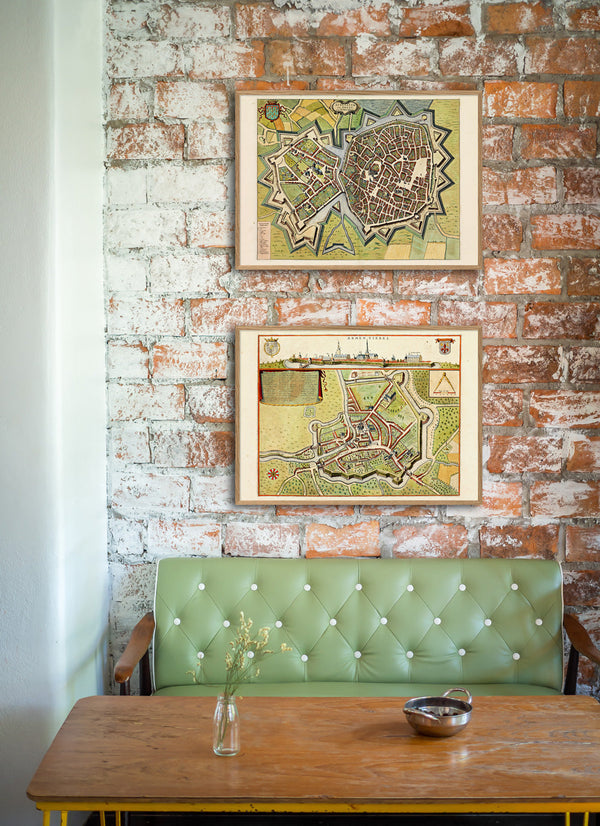 Medieval City Map of Arras 1699