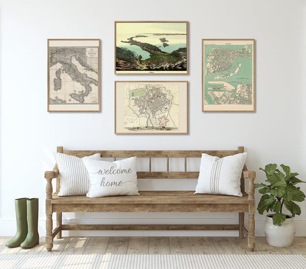 Vintage City Map of Parma, 1840