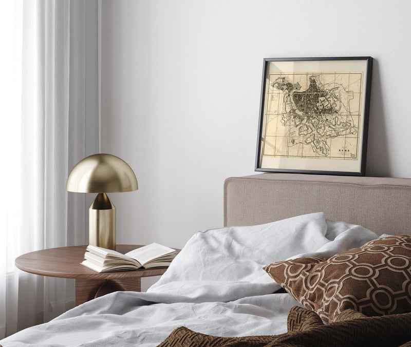 Vintage City Map of Rome, 1850