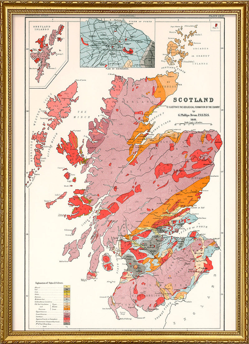 Geological Map of Scotland 1888