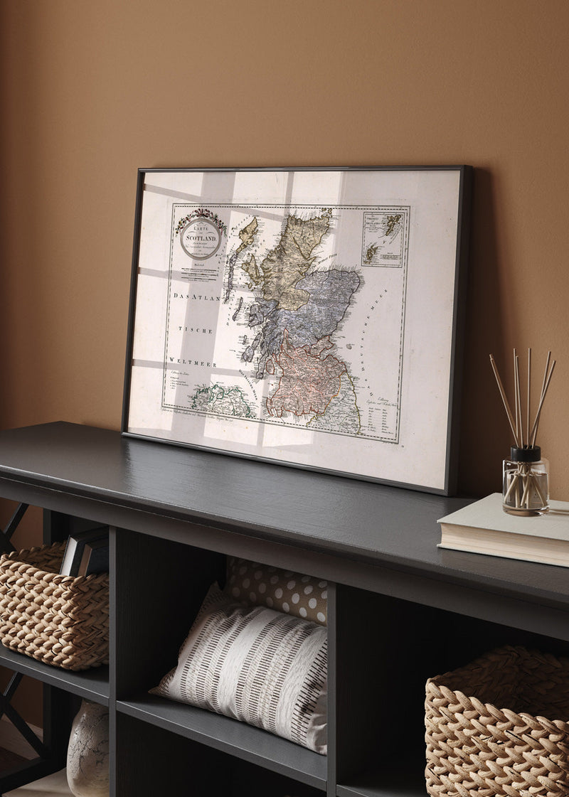 Vintage Map of Scotland 1795