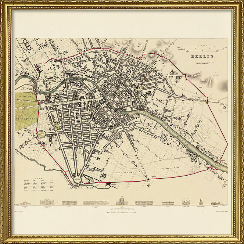 Vintage city Map of Berlin