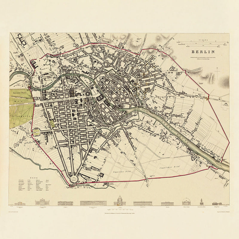 Vintage city Map of Berlin