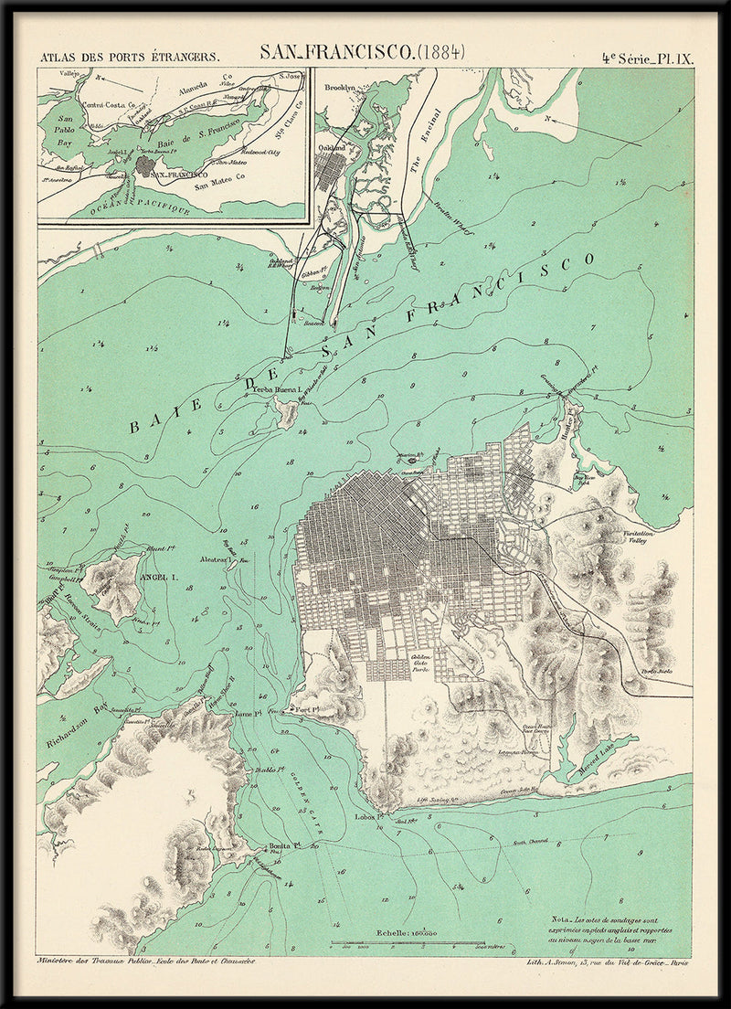 Map of San Francisco, 1884