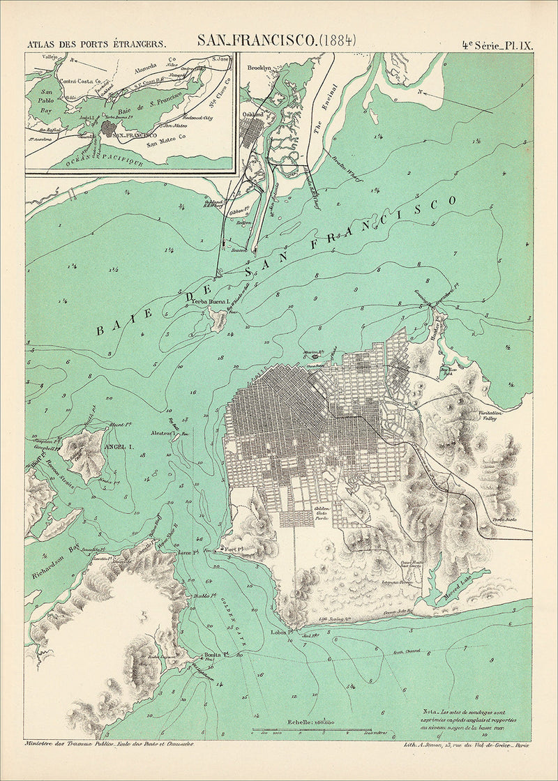 Map of San Francisco, 1884