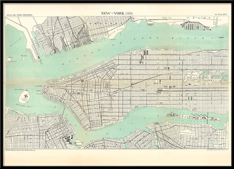 Map of New York City, 1886