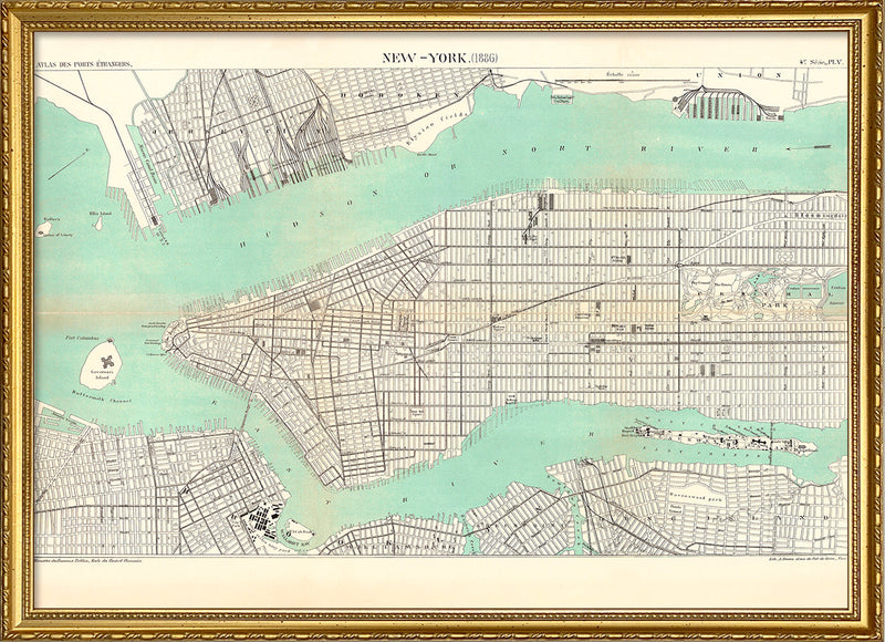 Map of New York City, 1886