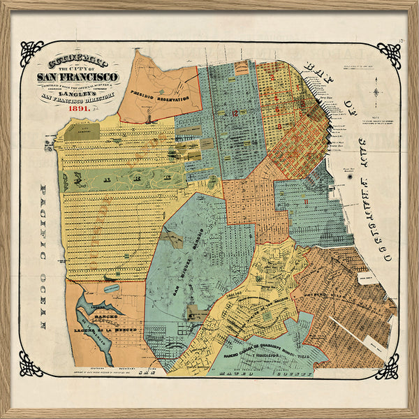 Vintage City Map of San Francisco