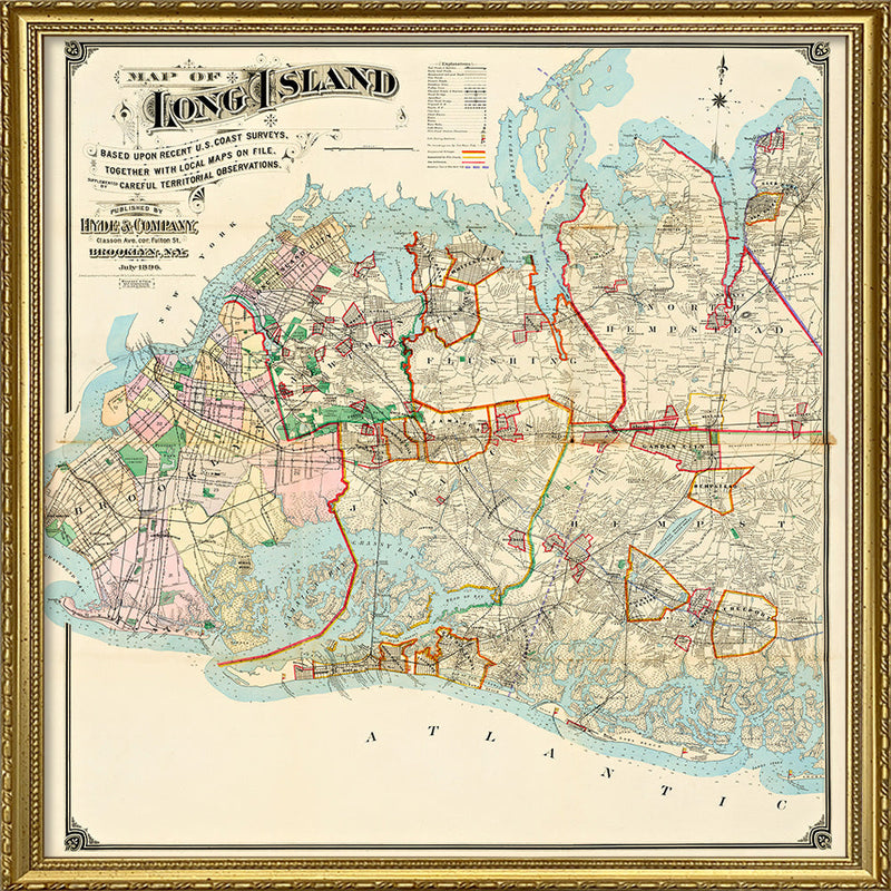 Vintage map of Long Island #1
