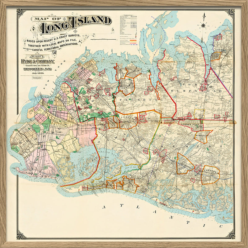 Vintage map of Long Island #1