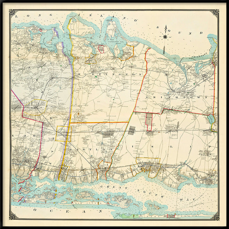 Vintage map of Long Island #2