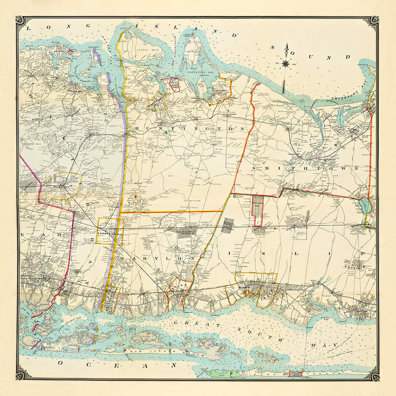 Vintage map of Long Island #2