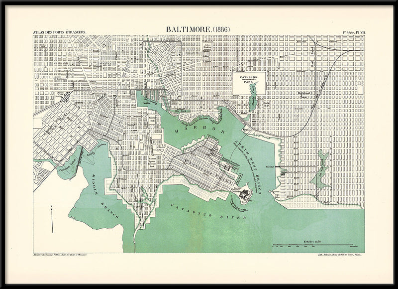 Map of Baltimore, 1886
