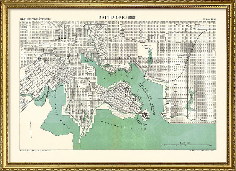 Map of Baltimore, 1886