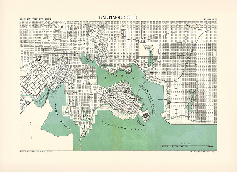 Map of Baltimore, 1886