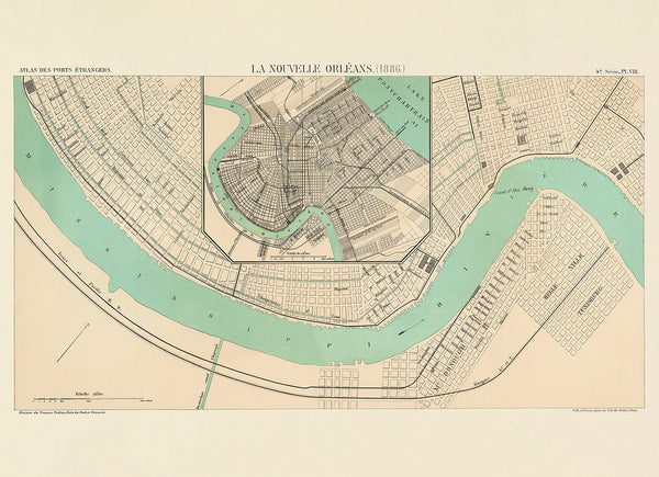 Map of New Orleans, 1886