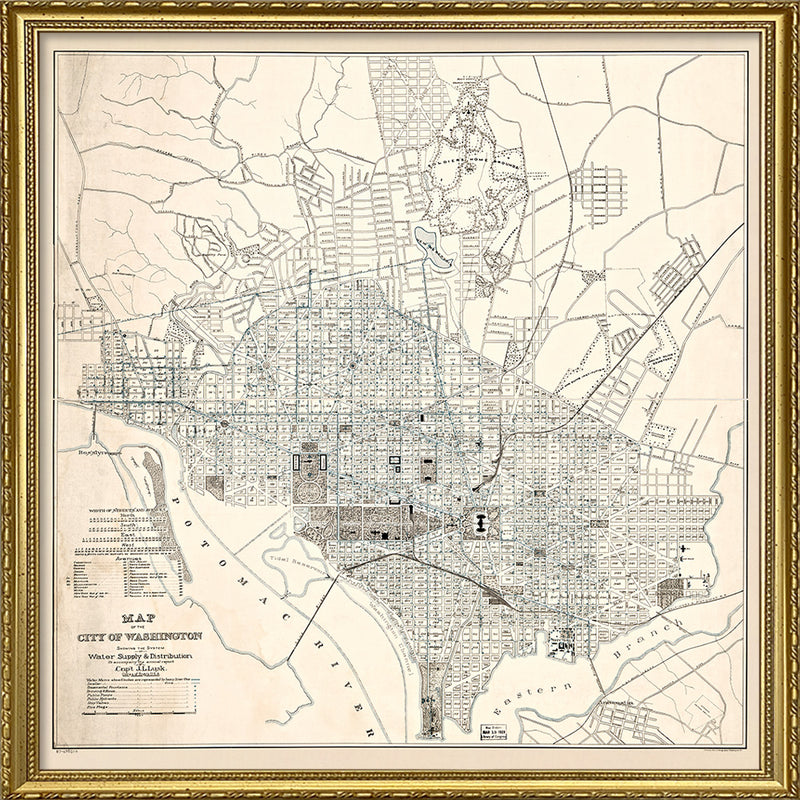 Vintage city map of Washington, DC