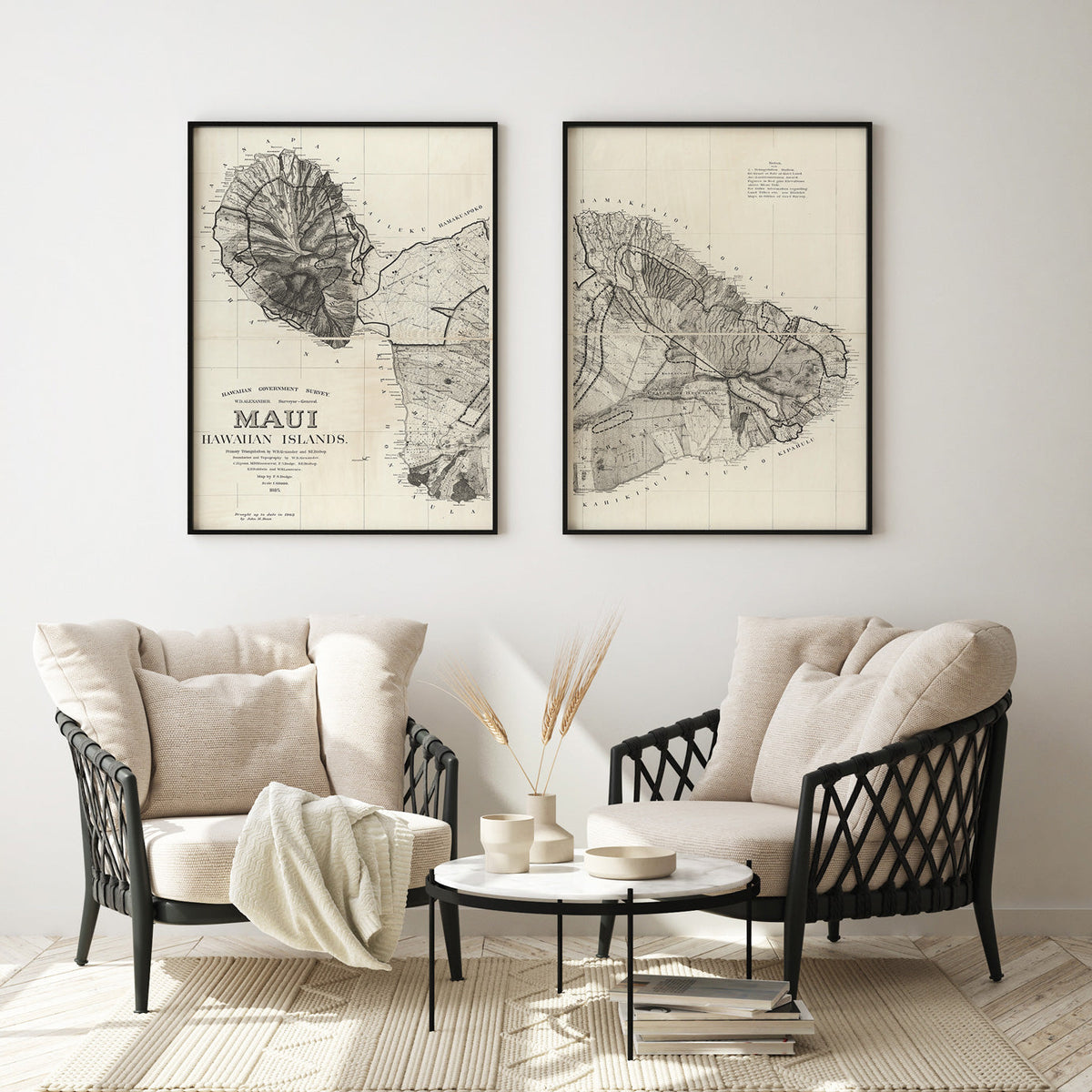 Vintage Map of Lanai, Hawaii – The Dybdahl Co.