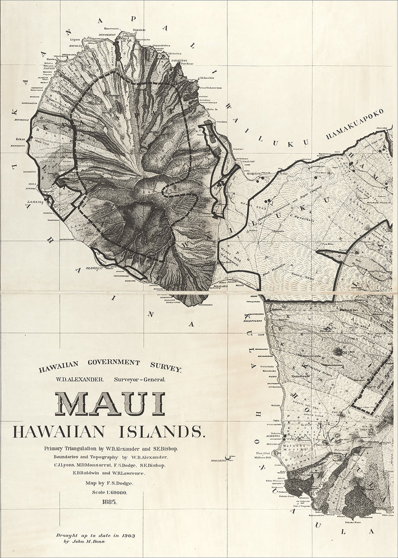 Vintage map of Maui, Hawaii #1