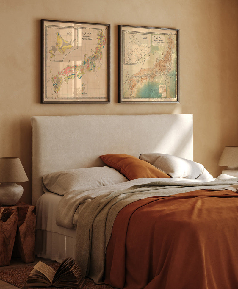 Vintage Geological map of Japan