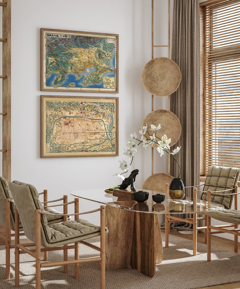 Adventurous Wall Art: Vintage tourist map of Tokyo – The Dybdahl Co.