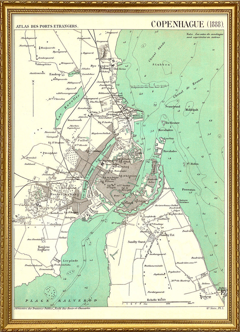 Map of Copenhagen, 1888