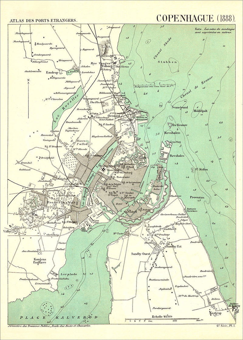 Map of Copenhagen, 1888