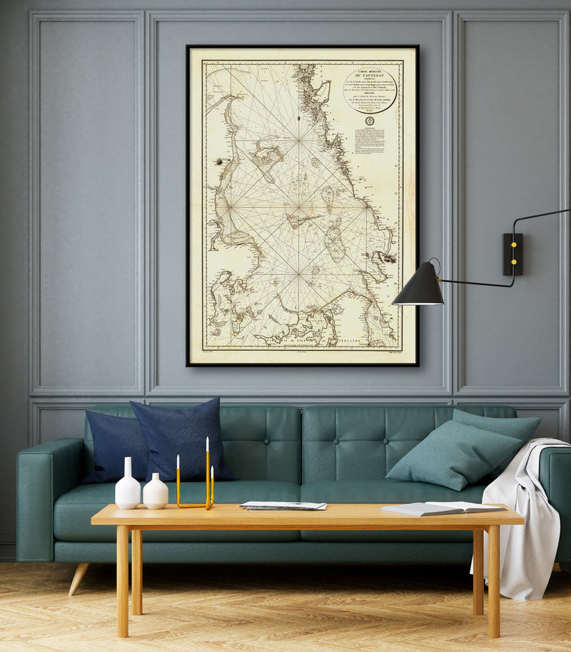Carte Reduite Du Cattegat – Vintage Nautical Chart of Kattegat