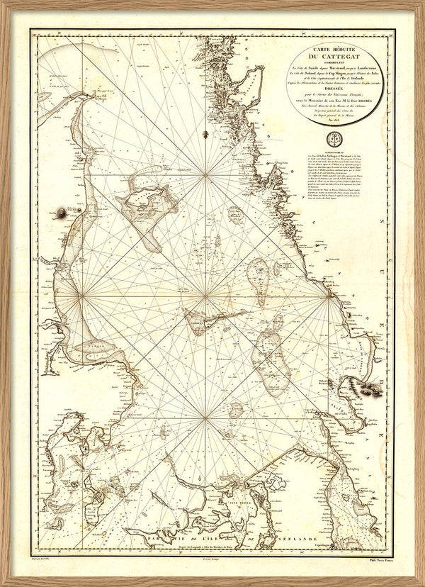 Carte Reduite Du Cattegat – Vintage Nautical Chart of Kattegat