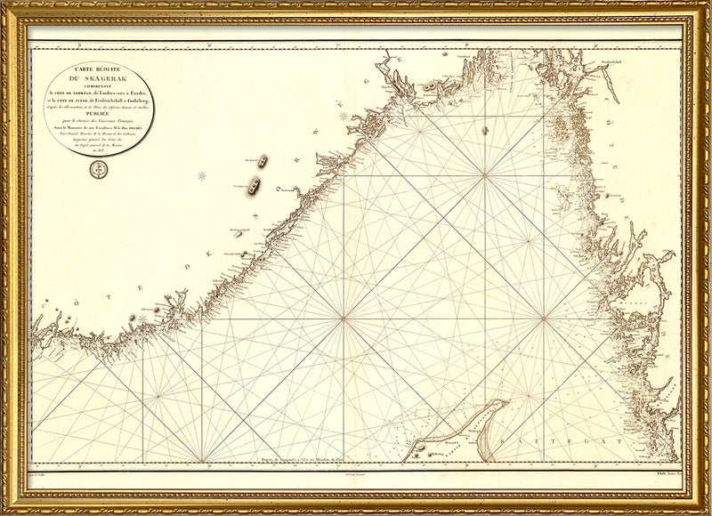 Carte Reduite Du Skagerak – Vintage Nautical Chart of Skagerak