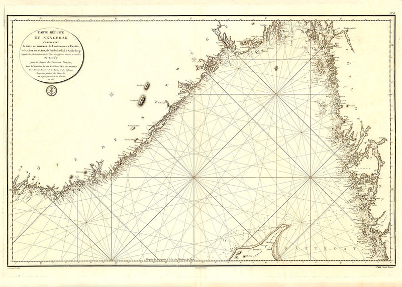 Carte Reduite Du Skagerak – Vintage Nautical Chart of Skagerak
