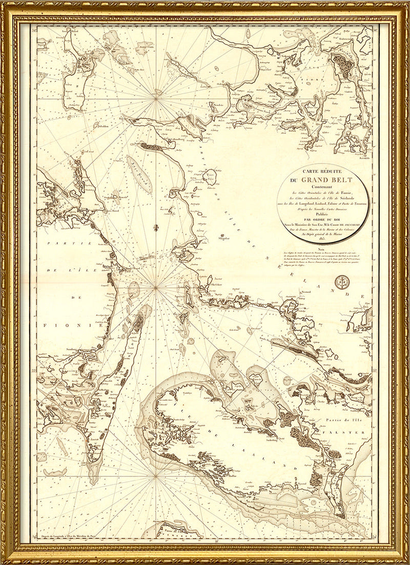 Carte Reduite Du Grand Belt – Vintage Nautical Chart of Storebælt