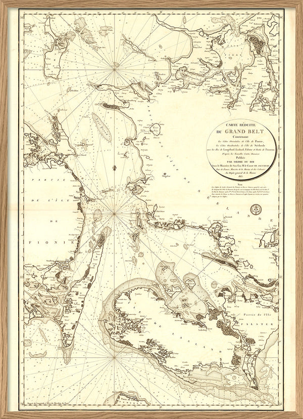 Carte Reduite Du Grand Belt – Vintage Nautical Chart of Storebælt