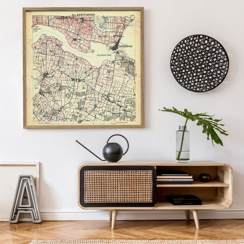 Vintage City Map of Kerteminde, Denmark