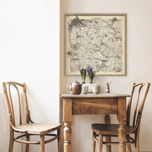 Vintage City map of Odense & suburbs