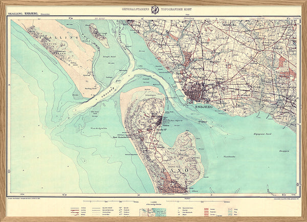 Vintage City Map of Esbjerg, Denmark