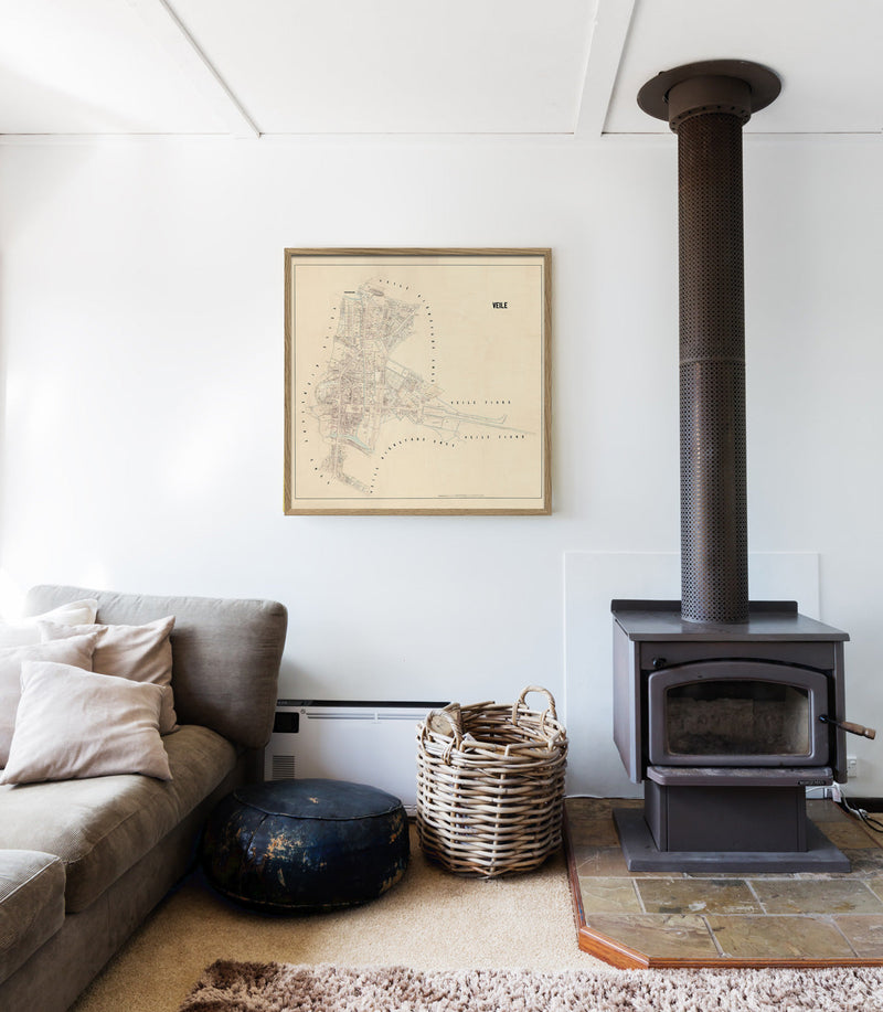 Vintage City Map of Vejle, Denmark