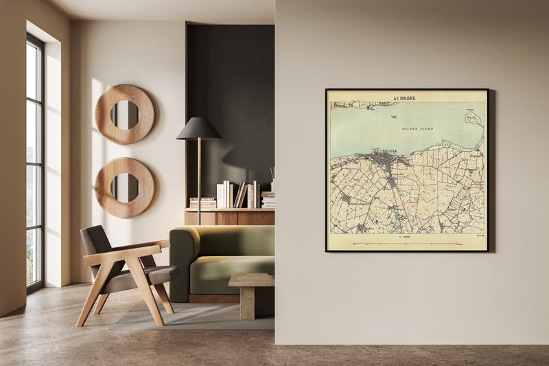 Vintage City Map of Holbæk, Denmark