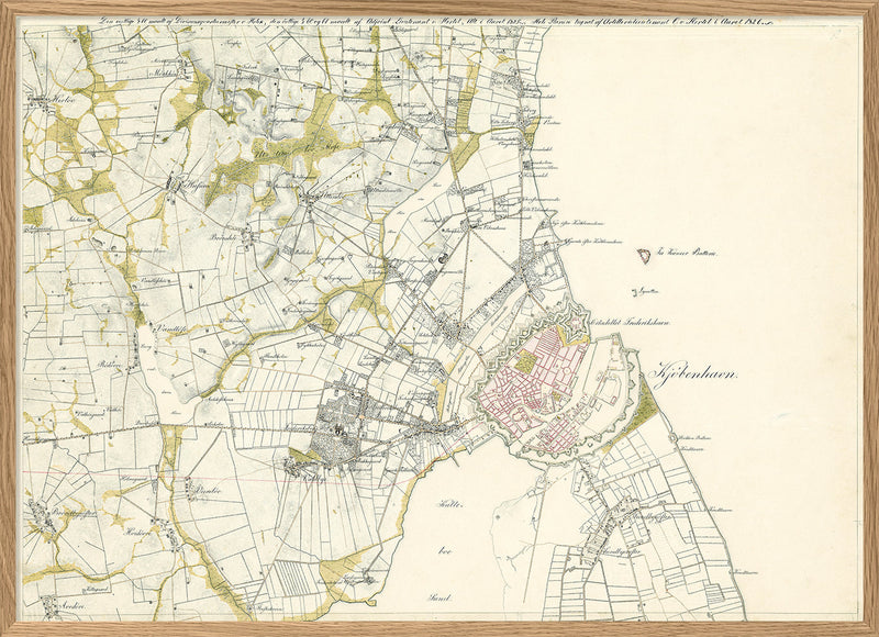 Vintage City Map of Historic Copenhagen