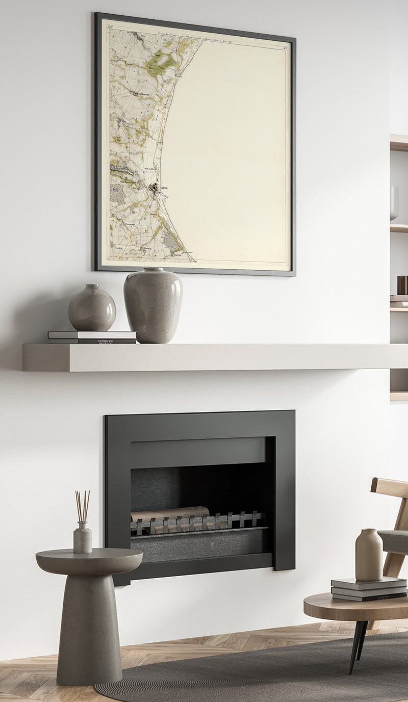 Vintage Map of Køge & Køge Bay