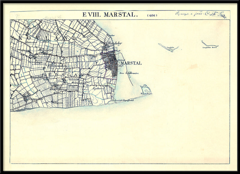 Vintage City Map of Marstal, Denmark